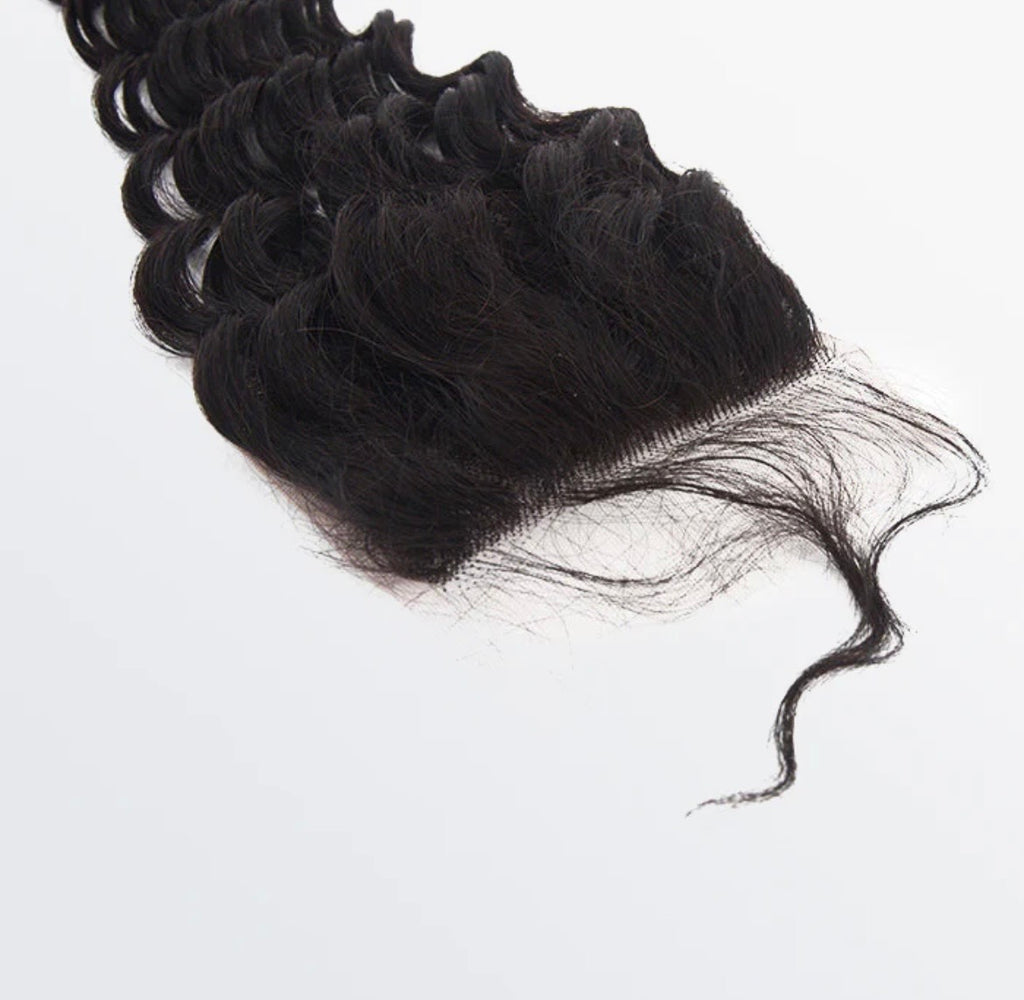 Deep wavy lace closure