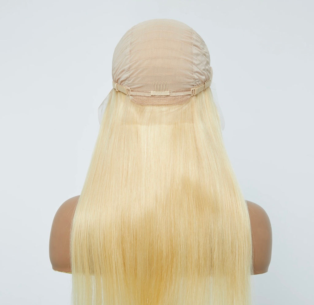 613 straight blonde lace frontal wig