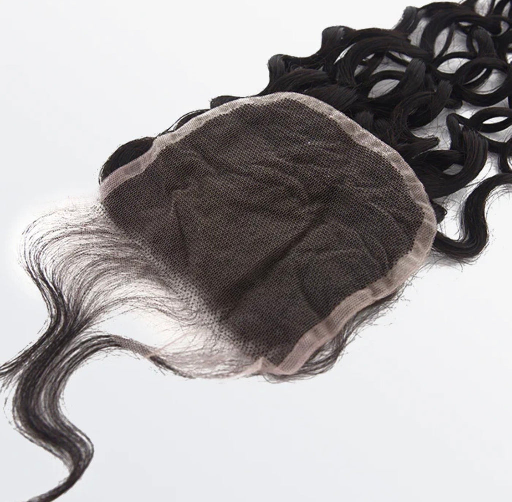 Water wave lace closure