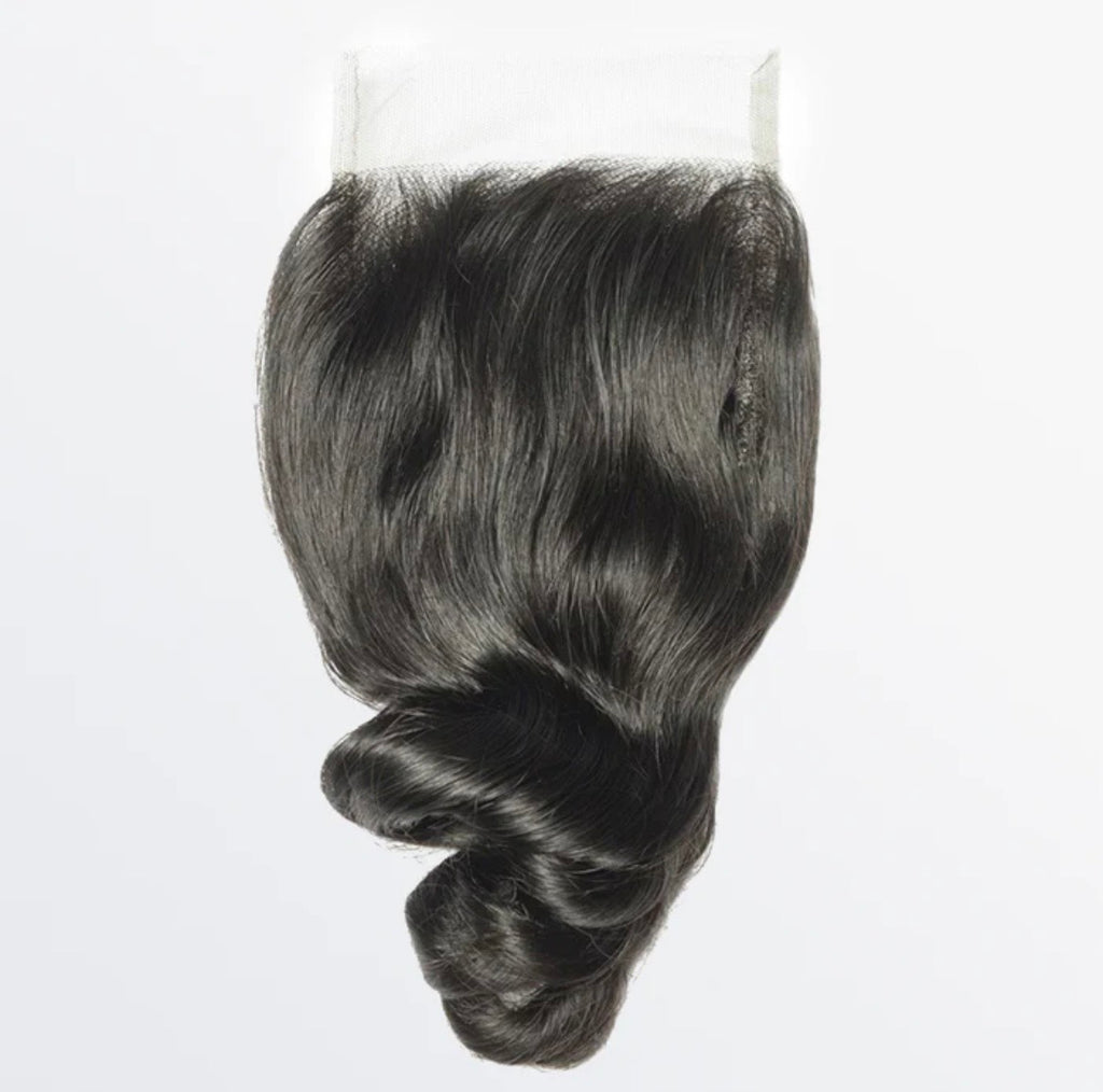 Loose wavy lace closure
