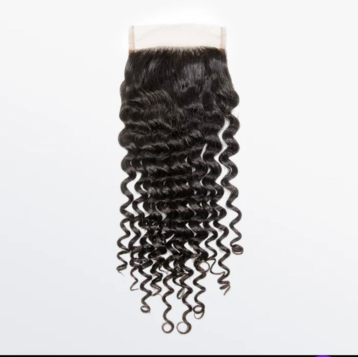 Deep curl lace closure