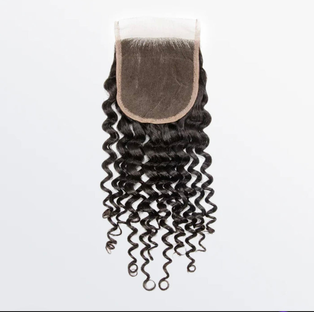Deep curl lace closure